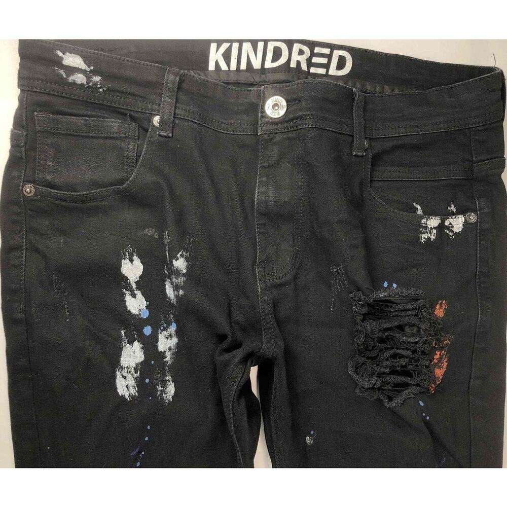 Men's Kindred Black Distressed Jeans 36 x 32